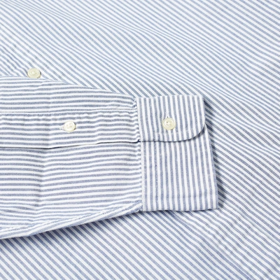 Shop Polo Ralph Lauren Button Down Bold Stripe Oxford Shirt In Black
