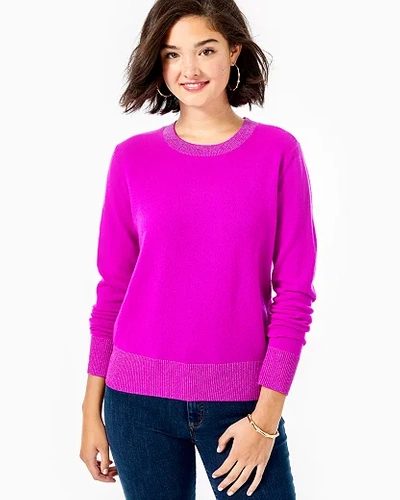 Shop Lilly Pulitzer Prita Cashmere Sweater In Elderberry