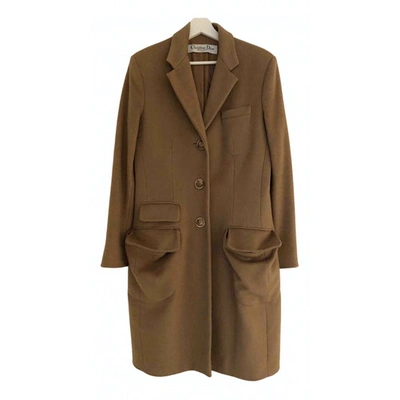 Pre-owned Dior Camel Wool Coat