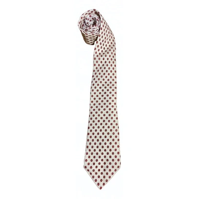 Pre-owned Kiton Tie In White