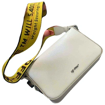 Pre-owned Off-white Binder Leather Mini Bag In White