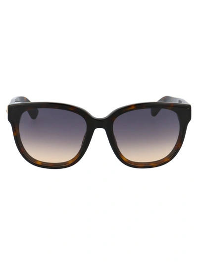 Shop Moschino Mos060/f/s Sunglasses In 086ga Dark Havana