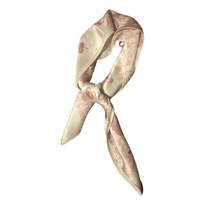 Pre-owned Dior Pink Silk Scarf