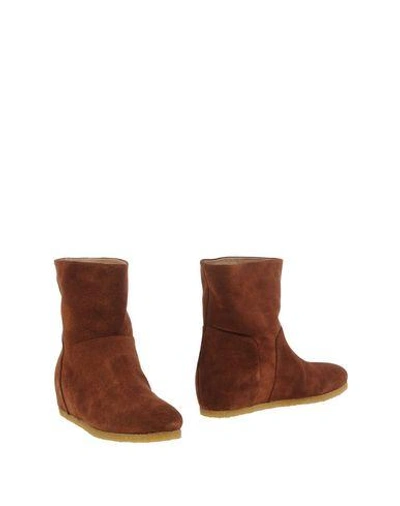 Shop Roberto Del Carlo Ankle Boots In Brown