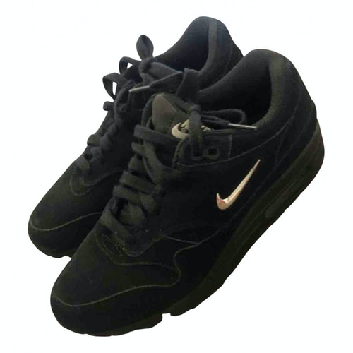 Pre-owned Nike Air Max 90 Black Suede Trainers | ModeSens