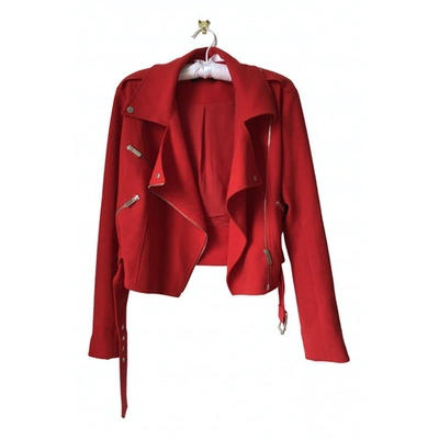 Pre-owned Christopher Kane Wool Coat In Red