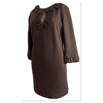 Pre-owned Milly Mini Dress In Brown