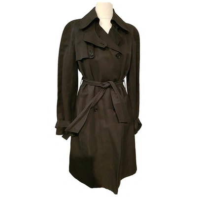 Pre-owned Dolce & Gabbana Linen Trench Coat In Anthracite