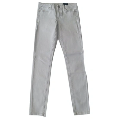 Pre-owned Club Monaco Slim Jeans In White