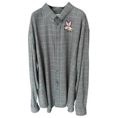 Pre-owned Gucci Wool Shirt In Grey