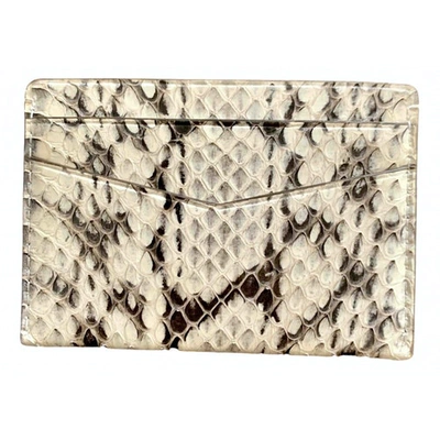 Pre-owned Byredo White Python Purses, Wallet & Cases
