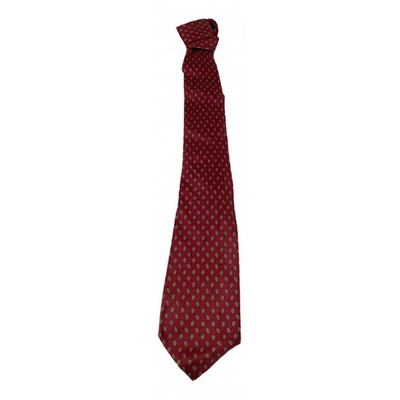 Pre-owned Paco Rabanne Silk Tie In Red