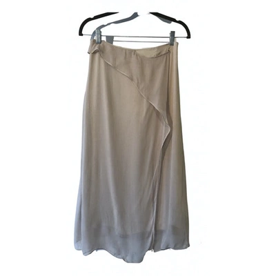 Pre-owned Hoss Intropia Beige Silk Skirt