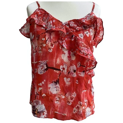 Pre-owned Lily And Lionel Red Silk  Top