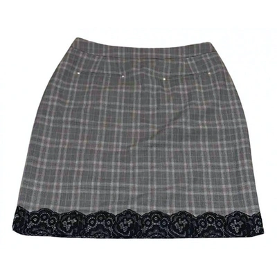 Pre-owned Claudie Pierlot Grey Cotton Skirt