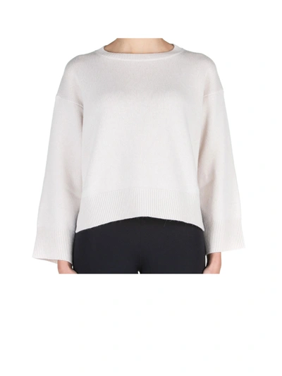 Shop Kaos White Wide Collar Sweater In Gesso