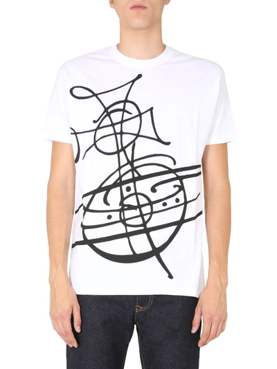 Shop Vivienne Westwood Crew Neck T-shirt In Bianco