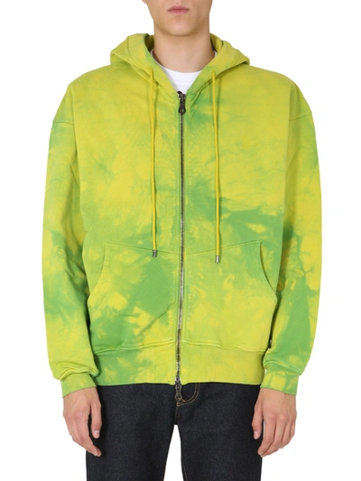 Shop Vivienne Westwood Hooded Sweatshirt With Zip In Verde