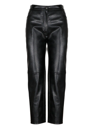 Shop Stella Mccartney Hailey Faux Laether Trousers In Black