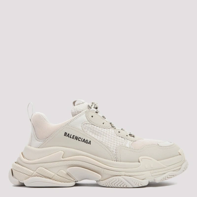 Balenciaga Triple S Mesh And Faux Leather Sneakers In Neutrals | ModeSens