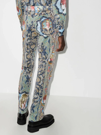 MARTINE ROSE DRAGON PRINTED TROUSERS MRAW2082815231490