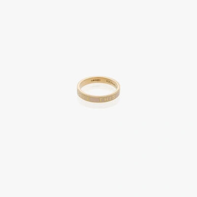 Shop Foundrae 18k Yellow Gold Promise Enamel Ring