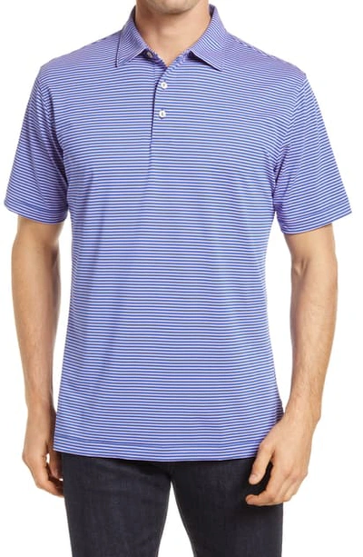 Shop Peter Millar Comers Stripe Polo In York Blue