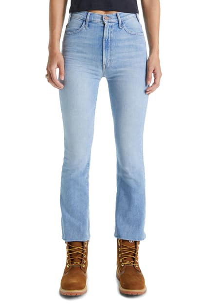 frayed bootcut jeans