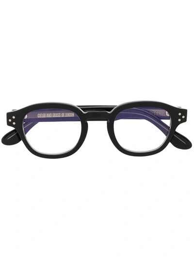 Shop Cutler And Gross 1290 Round-frame Glasses In Black