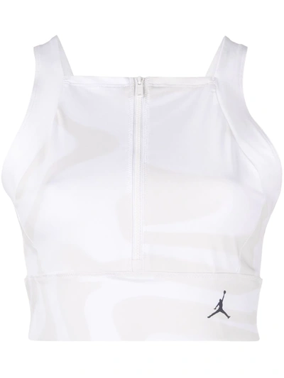 Shop Nike Jordan Utility Cropped Tank Top In White