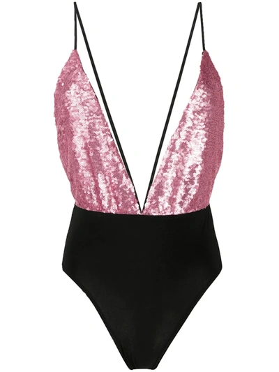 Shop Alchemy Sequinned Fitted Vest In Pink