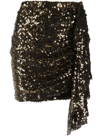 Shop In The Mood For Love Emely Sequin Embellished Skirt In Black