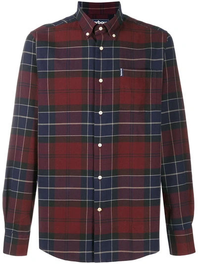 Barbour Dalby Regular Fit Check Thermo-tech Button-down Shirt In Merlot |  ModeSens
