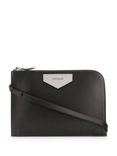 Shop Givenchy Antigona Pouch Bag In Black