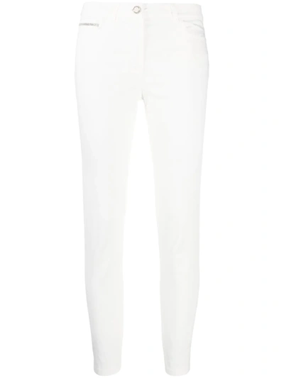 Shop Fabiana Filippi Cropped Skinny Jeans In White