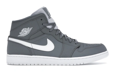 Pre-owned Jordan 1 Mid Cool Grey/white