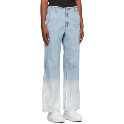 Shop Ader Error Blue Oversized Pelton Jeans In Ltblu