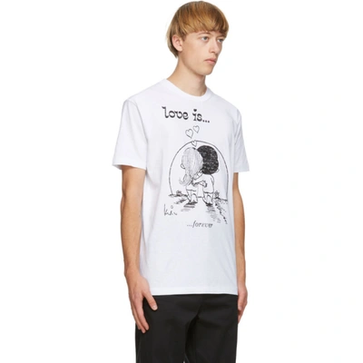 Shop Dsquared2 White Love Is... T-shirt In 100 White