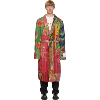 Shop Mr. Saturday Ssense Exclusive Multicolor Patchwork Robe Coat In Assorted