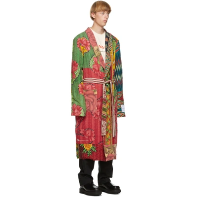 Shop Mr Saturday Mr. Saturday Ssense Exclusive Multicolor Patchwork Robe Coat In Assorted