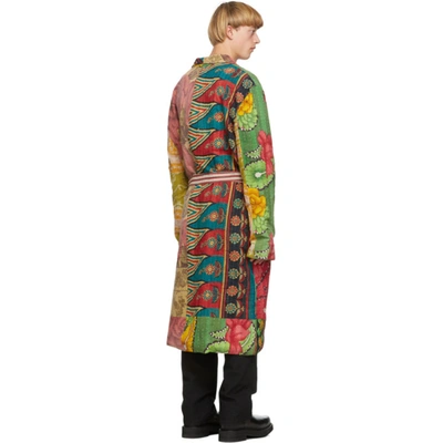 Shop Mr Saturday Mr. Saturday Ssense Exclusive Multicolor Patchwork Robe Coat In Assorted