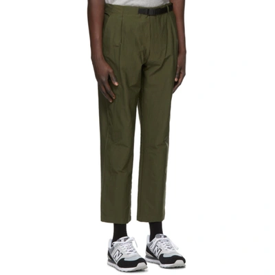 Shop Goldwin Green One Tuck Trousers In Og Olive