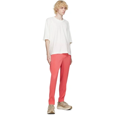 Shop Issey Miyake Pink New Colorful Basics 2 Trousers In 22 Brtcoral