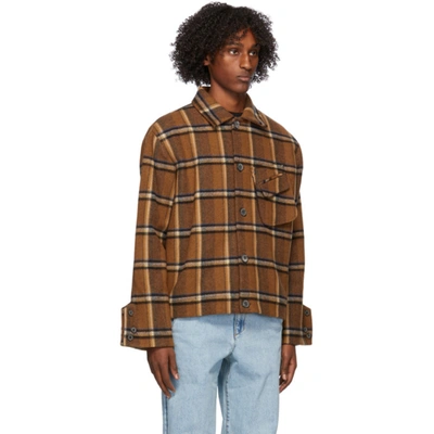Shop Ader Error Brown Wool Menard Jacket
