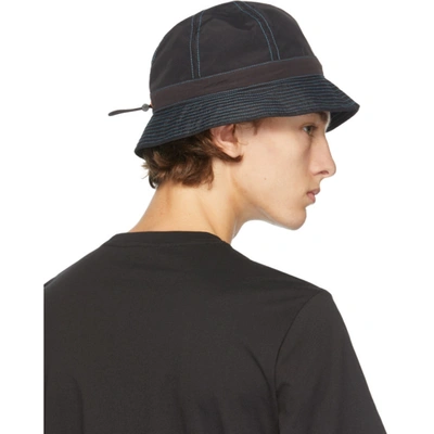 Shop Ps By Paul Smith Black Nylon Canvas Bucket Hat In Black 79