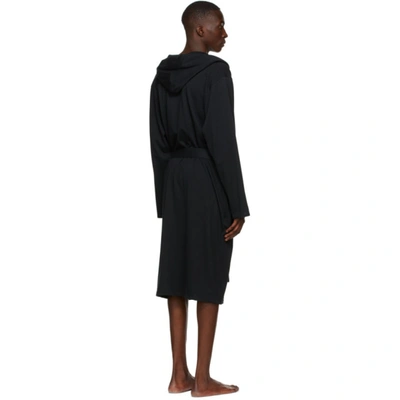 Shop Hugo Boss Boss Black Identity Hooded Robe In 001 Black