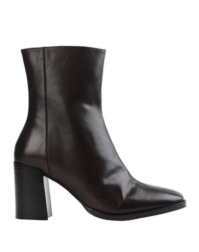 Shop Bruno Premi Woman Ankle Boots Dark Brown Size 11 Calfskin
