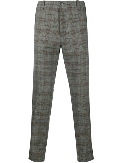 Shop Pt01 Check Tailored Trousers In Brown