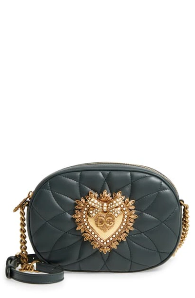 Shop Dolce & Gabbana Devotion Matelasse Leather Bag In Forseta