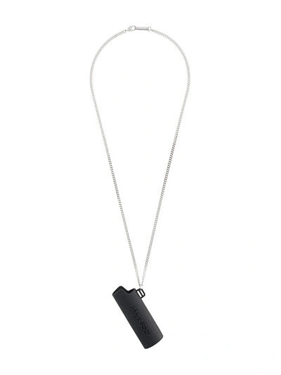Shop Ambush Logo Lighter Necklace In Black